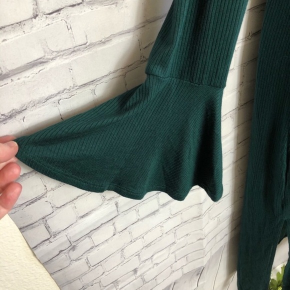 1. State Bell Sleeve Curator Long Dress Jasper Green Size Small - Picture 4 of 8